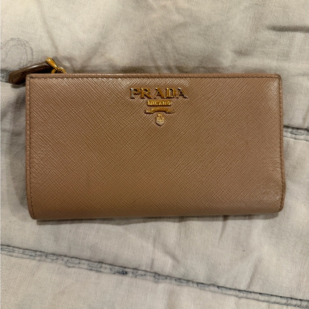 Prada Tan Leather Wallet